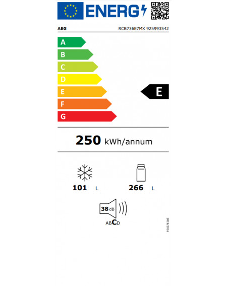 Šaldytuvas AEG RCB736E7MX